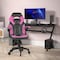 Flash Furniture Pink LeatherSoft Gaming Chair - Skate Wheels CH-00095-PK-RLB-GG - alternate 1